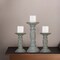 Antique Dusk Mango Wood Candle Holder Set Of 3 Eco-Friendly Handmade Decor